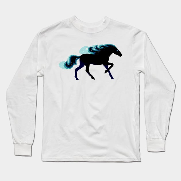 Galactic Horse Long Sleeve T-Shirt by psanchez